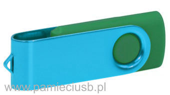 Twister usb pendrive blaszka błękitna korpus ciemno zielony